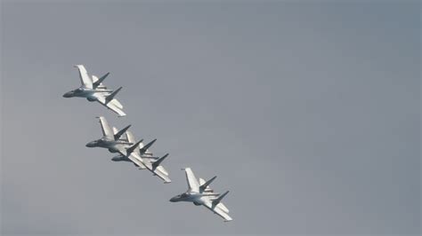 Military jets formation crossing the sky - Free Stock Video