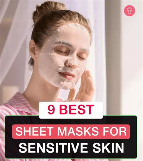 a woman wearing a sheet mask with the words 9 best sheet masks for ...