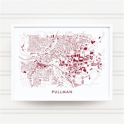 PULLMAN WASHINGTON Map Poster / College Town Map Gifts - Etsy