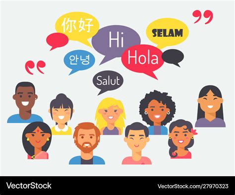 People speak different languages Royalty Free Vector Image