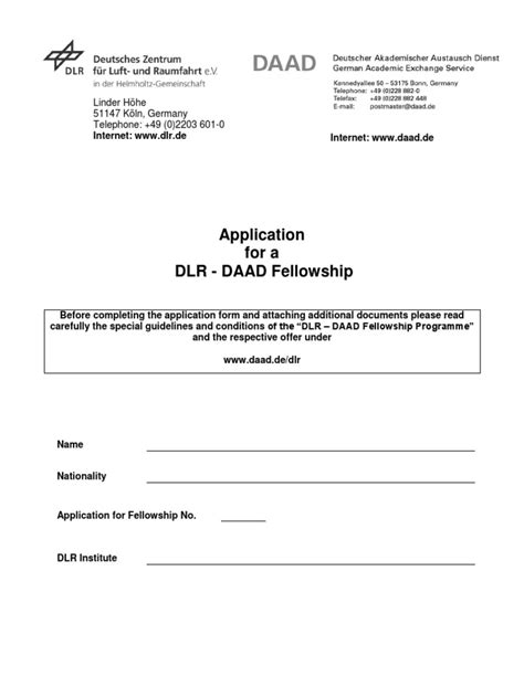 Dlr Daad Application Form 2009 | Academic Degree | Thesis