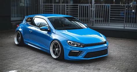 VW Scirocco en azul bebé en Work Meister L1 3P Alus!