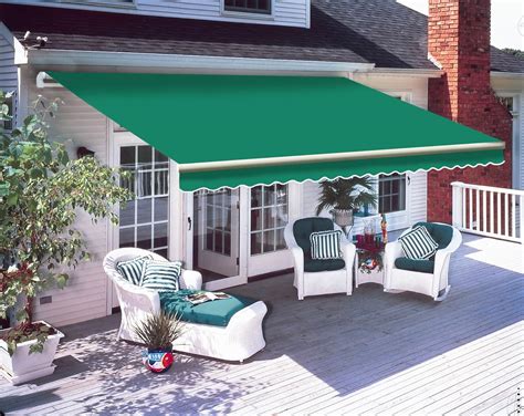 Greenbay 4 x 3m DIY Patio Retractable Manual Awning Garden Sun Shade ...