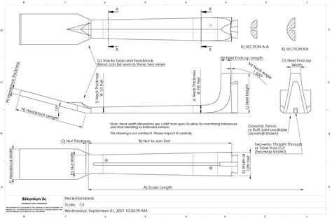 Neck Specifications & Details - Birkonium