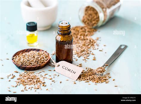 Essential oil of cumin Stock Photo - Alamy