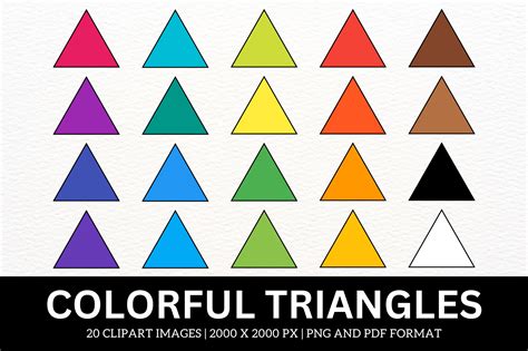 Colorful Triangle Cliparts Graphic by atlasart · Creative Fabrica