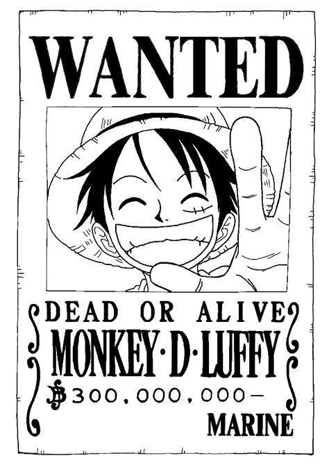 Luffy wanted poster 300.000.000 by trille130 on DeviantArt