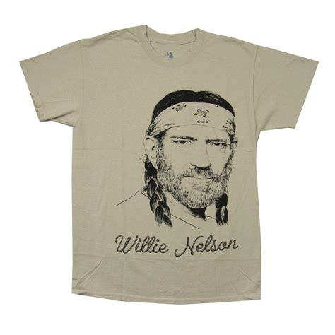 Willie Nelson Braids Sketch T-shirt 437814 | Rockabilia Merch Store