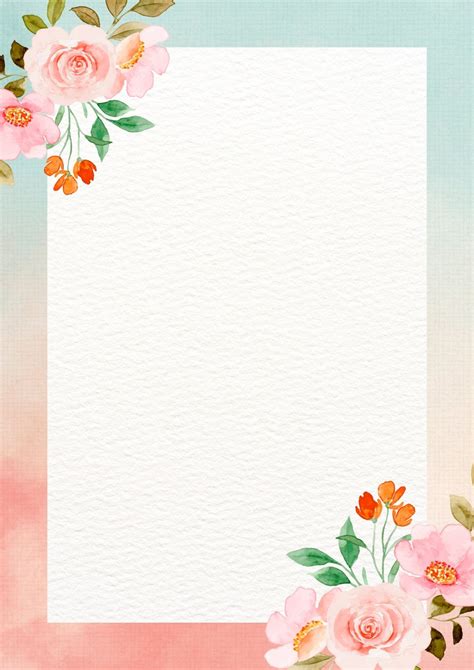 A4 Size Page Floral Border Design – NBKomputer