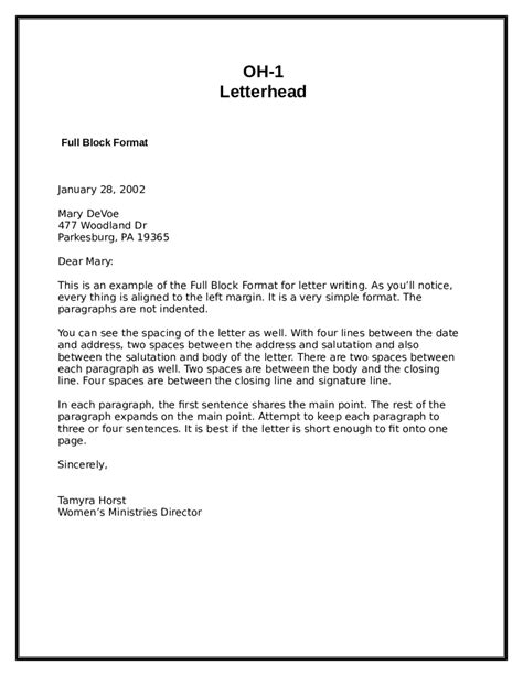 pin full block format business letter formal considered the most three styles | Letter template ...