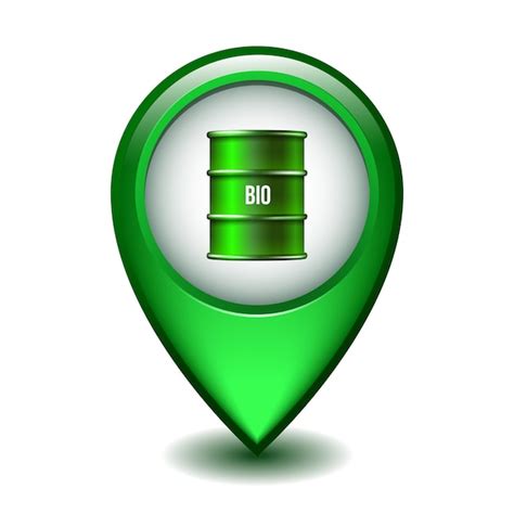 Premium Vector | Green glossy style map pointer with green oil barrel business and service ...