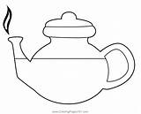 Designer Tea Pot Coloring Page For Kids  Free Crocodile Printable sketch template
