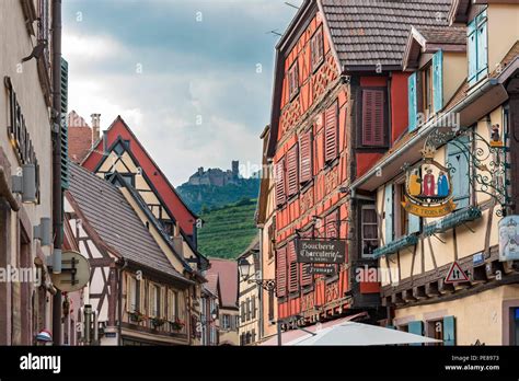 Ribeauville and Castle, Alsace, France Stock Photo - Alamy