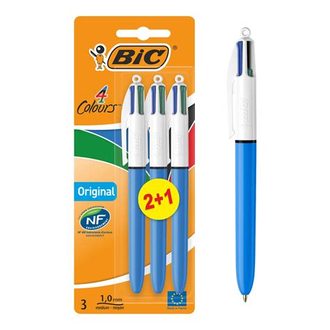 Buy Bic 4 Colours Original, Retractable Ballpoint Pens, Ideal For ...