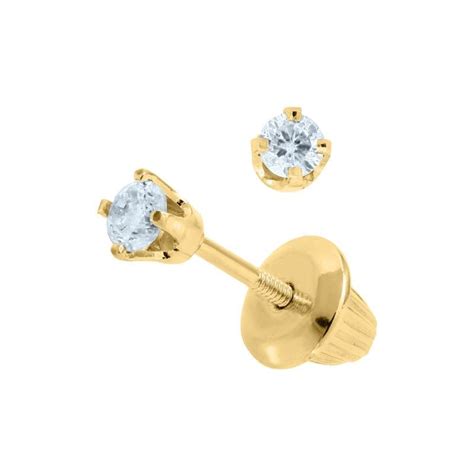 Children’s 14K Yellow Gold Diamond Stud Earring – Bailey's Fine Jewelry