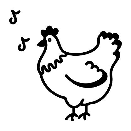 Hen Sounds Stock Illustration - Download Image Now - Animal, Bird ...