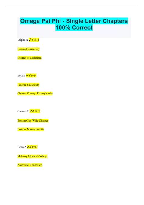 Omega Psi Phi - Single Letter Chapters 100% Correct - Omega Psi Phi ...