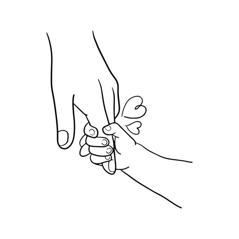 a child's hand holding his parent's hand, a symbol of love and care ...