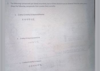 Answered: 3. The following compounds are named… | bartleby