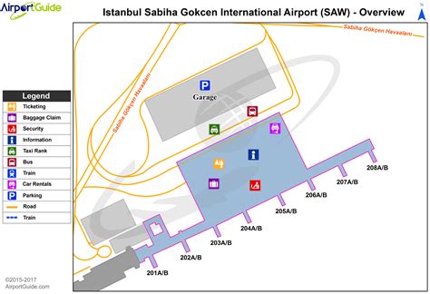 İstanbul - Sabiha Gökçen International (SAW) Airport Terminal Map ...