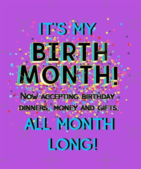 "It's My birth Month Design all months Birthday" by GryffinGear | Redbubble