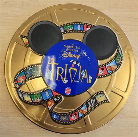 WONDERFUL WORLD OF Disney Trivia Board Game Mattel Tin 1997 Complete $10.00 - PicClick