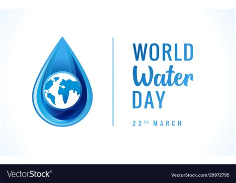 World water day poster Royalty Free Vector Image