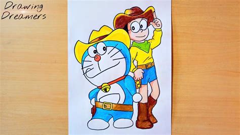 How to Draw Doraemon and Nobita Easy Step by Step || Doraemon Drawing | Cartoon painting ...