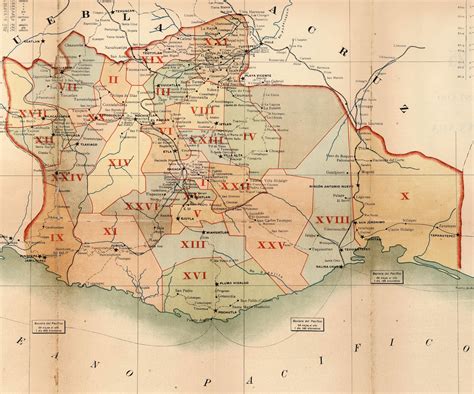 Mapoteca de pZZ on Twitter: "OAXACA 1904. El estado de los 570 municipios resumido a 25 ...