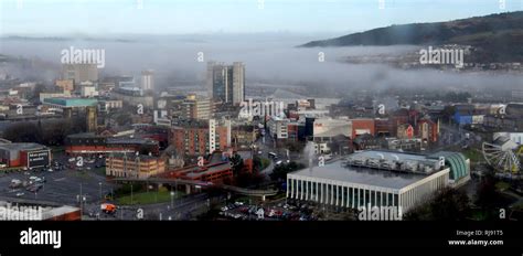 weather photos Swansea a Pretty Misty City Pictured: Swansea city centre taken from the grape ...