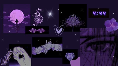 purple aesthetic laptop wallpaper anime over in 2023 | Black and purple wallpaper, Dark purple ...