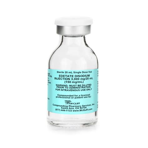 Edetate Disodium (EDTA) Injection | McGuff Compounding Pharmacy