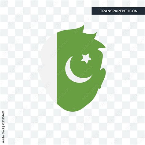 Pakistan vector icon isolated on transparent background, Pakistan logo ...