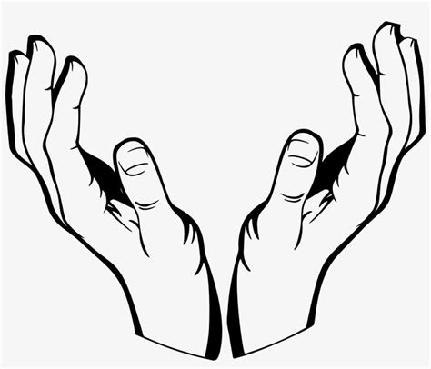 Svg Royalty Free Hands Black And White Clipart - Hand Line Art Png Transparent PNG - 2341x1894 ...