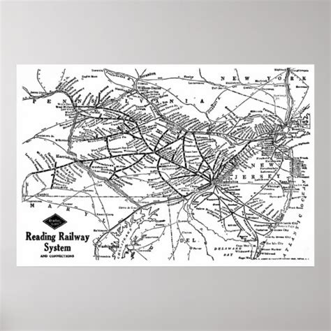 Reading Railway System Map Poster | Zazzle