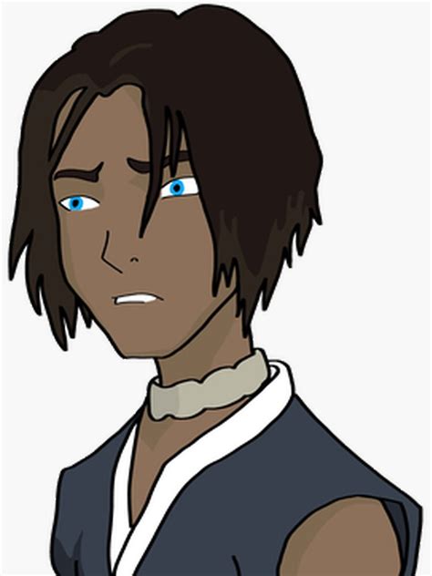 "Sokka with his hair down" Sticker by ZarinMc | Redbubble