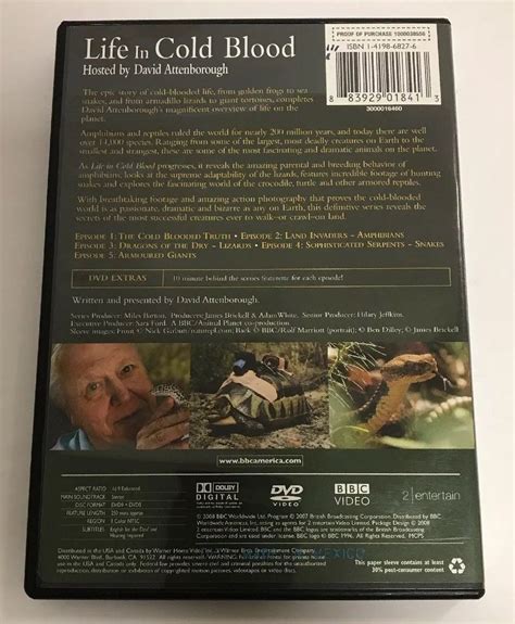 Life in Cold Blood DVD BBC David Attenborough 2 DVD Set 2008 - DVD, HD ...