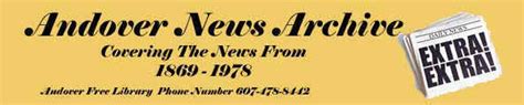 Andover Free Library Newspaper Archive