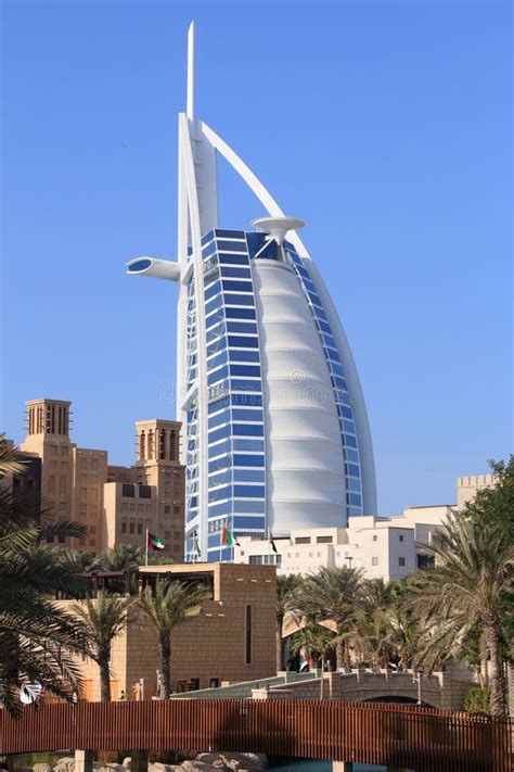 Dubai landmark hotel stock image. Image of travel, exterior - 206848673