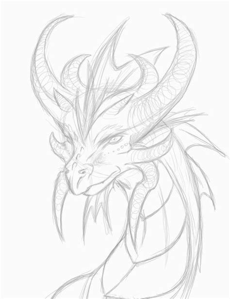 Chinese Dragon Head Drawing at GetDrawings | Free download