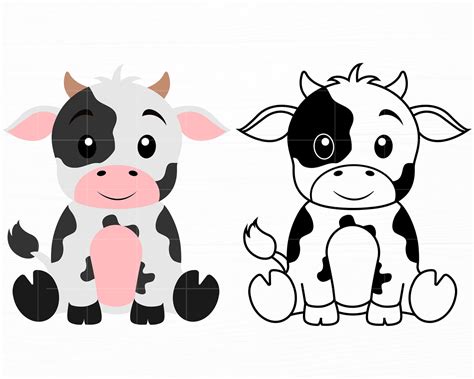 Baby Cow Svg Farm Animal Svg Cow Svg Animal Svg Cute Cow Svg - Etsy