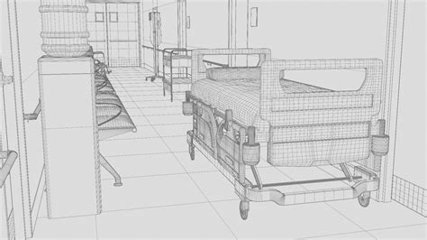 ArtStation - Hospital Corridor 3d Scene | Resources