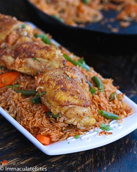 Jollof Rice and Chicken - Immaculate Bites | African food, West african ...