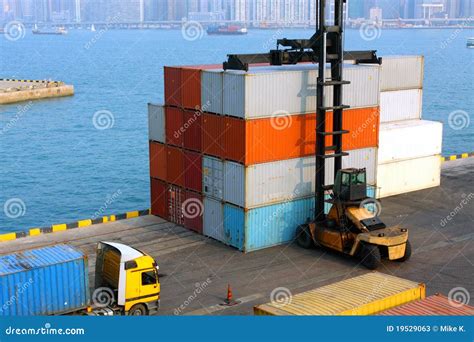 Container Forklift stock image. Image of equipment, goods - 19529063