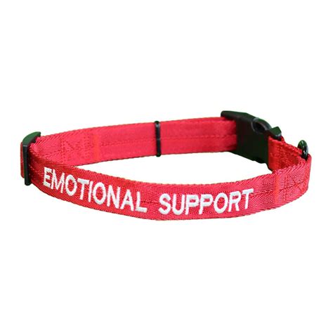 Emotional Support Dog Collar, Red, Small, Dogline - Petpage.org