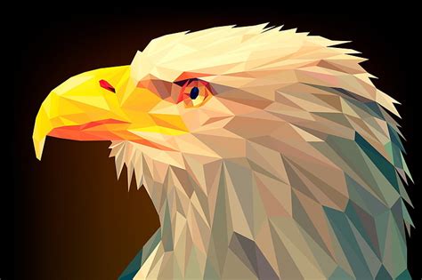 Free download | HD wallpaper: Abstract, Facets, Bird, Digital Art, Eagle, Low Poly, Polygon ...