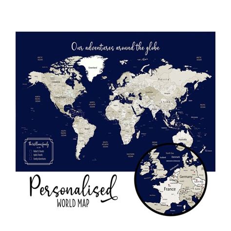 World Map Canvas - Etsy Australia