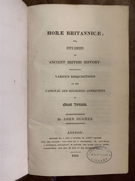 Horae Britannicae; Or, Studies In Ancient British History: Containing ...