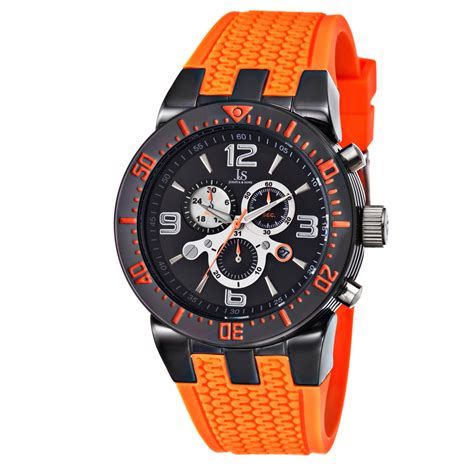 Joshua & Sons Men's JS55OR Swiss Chronograph Orange Sport Strap Watch: Amazon.ca: Watches