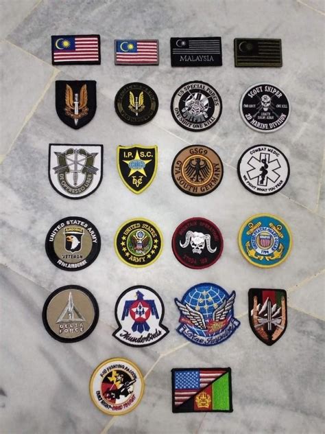 MILITARY ARMY TACTICAL VELCRO EMBROIDERY PATCHES LOGO B ENDERA MALAYSIA ...